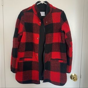 Flannel Sherpa coat